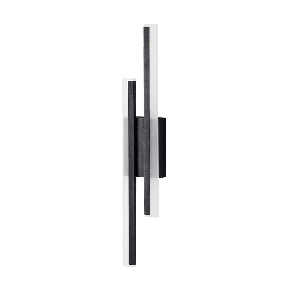 Modern double line wall lamp with creative art design for hotel stairs and aisle background lighting