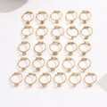 Lxalry 18K Gold Plated Stainless Steel Modern Alphabet Ring With Mirror Polish   Sphere Accents  Hypoallergenic Jewelry For Women  Skin Safe Never Fade Luxury Gift  Full A-Z Letters