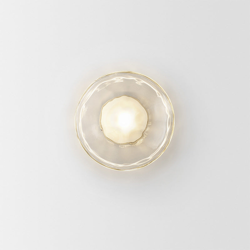 Luxury glass bedside wall lamp with modern hotel-style wall-mounted design