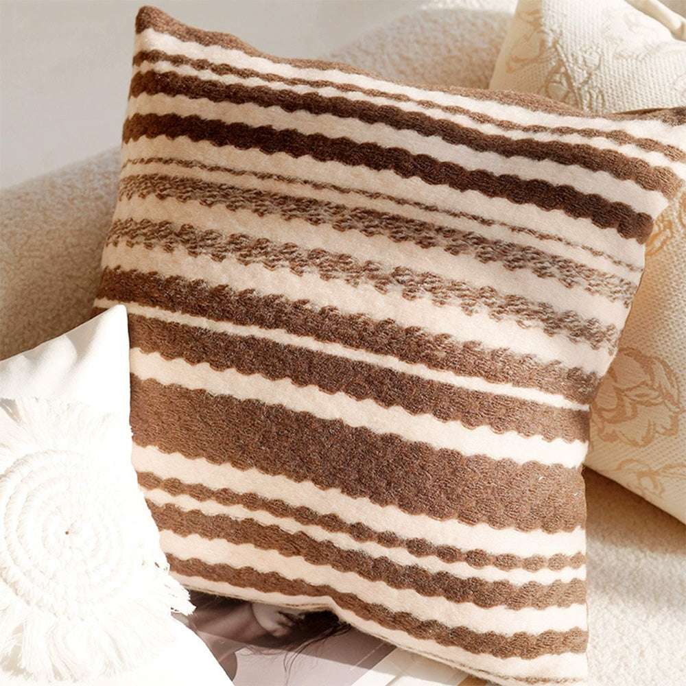 Linen Nordic Style Throw Pillow Covers With Tassel Cushion Cases Caramel Color Pillows Retro Texture Cushion Case Geometric Decorative Pillow Cover  For Couch Sofa Bedroom Living Room